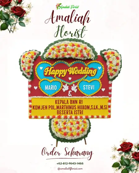 Papan Bunga Pernikahan Mataram Barat